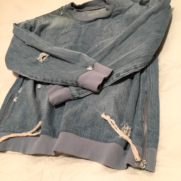 Distressed Denim Top - Picture 5 of 7